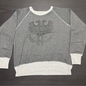 CAVERN Gray Sweatshirt with Dual Eagle Design